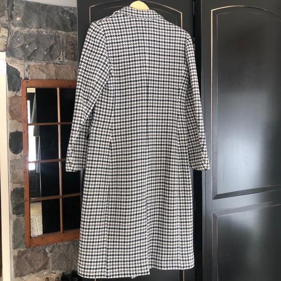 Black/White Houndstooth Winter Coat - Picture 3 of 5